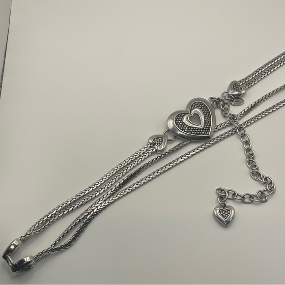 Brighton Heart Weave Two Strand Silver Tone Metal Belt Size Large 42” - Picture 8 of 9